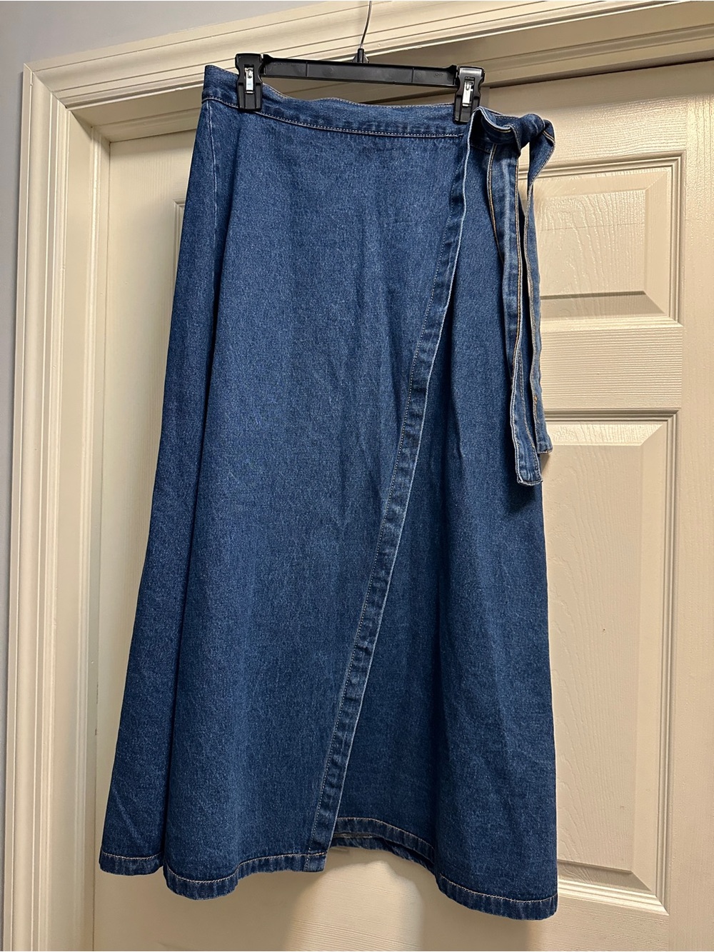 Denim Wrap Skirt, Size XL